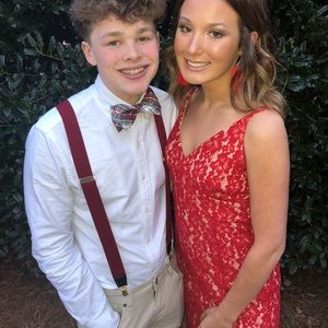 Red sadies dress, worn once